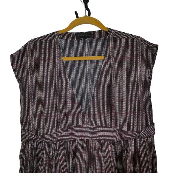 Hatch Maternity Paulina Dress Diamond Geo Print S 1 Brown Pink Sleeveless EUC - Picture 6 of 8